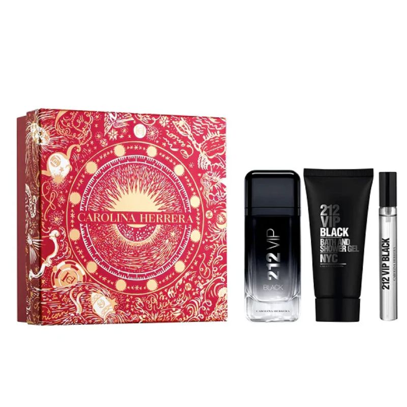 Carolina herrera 212 vip black set de regalo — perfume hombre original en Colombia | Disfragancias