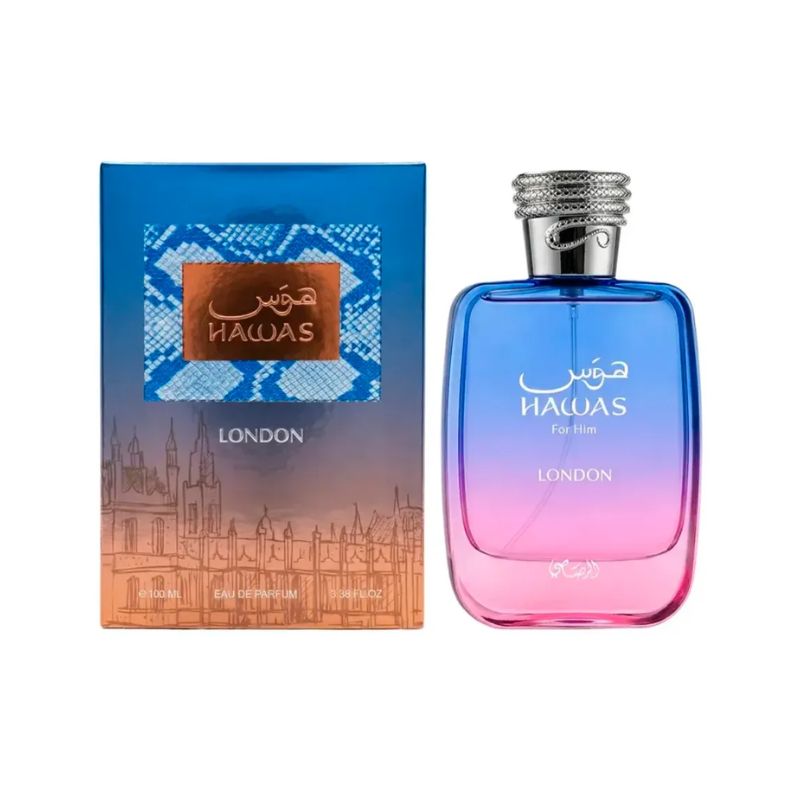 Rasasi Hawas London — perfume unisex original en Colombia | Disfragancias