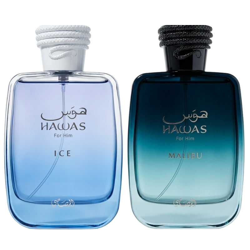 Combo Rasasi Hawas Ice + Hawas Malibú