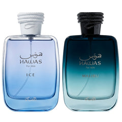 Combo Rasasi Hawas Ice + Hawas Malibú