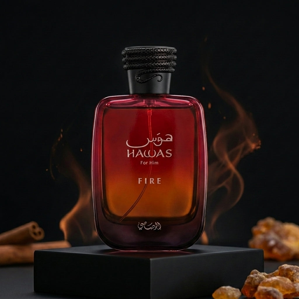 Hawas Fire Rasasi — perfume original en Colombia | Disfragancias