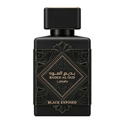 Lattafa Badee Al Oud Black Exposed